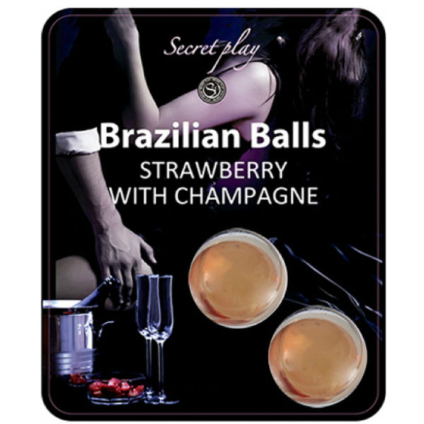 Secretplay palline brasiliane fragola e champagne set 2 pezzi