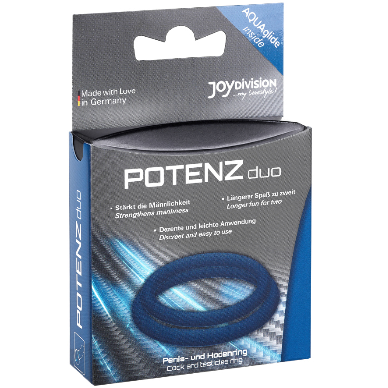 Joydivision Potenzduo Anelli Pene e Testicoli Blu Taglia M – immagine 4