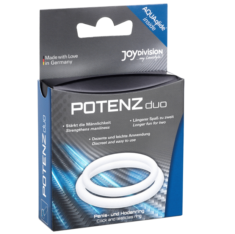 Joydivision Potenzduo White Rings Anelli Pene e Testicoli in Silicone Taglia M – immagine 3