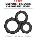 Tre anelli fallici in silicone inclusi nel kit PDX Elite