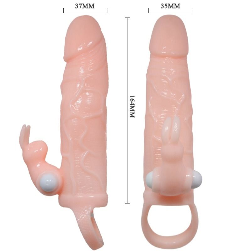 Baile Brave Man Guaina Realistica con Coniglietto e Doppio Bullet Carne 16,5 cm – immagine 4