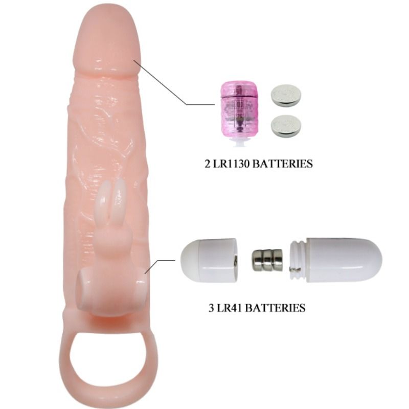 Baile Brave Man Guaina Realistica con Coniglietto e Doppio Bullet Carne 16,5 cm – immagine 6