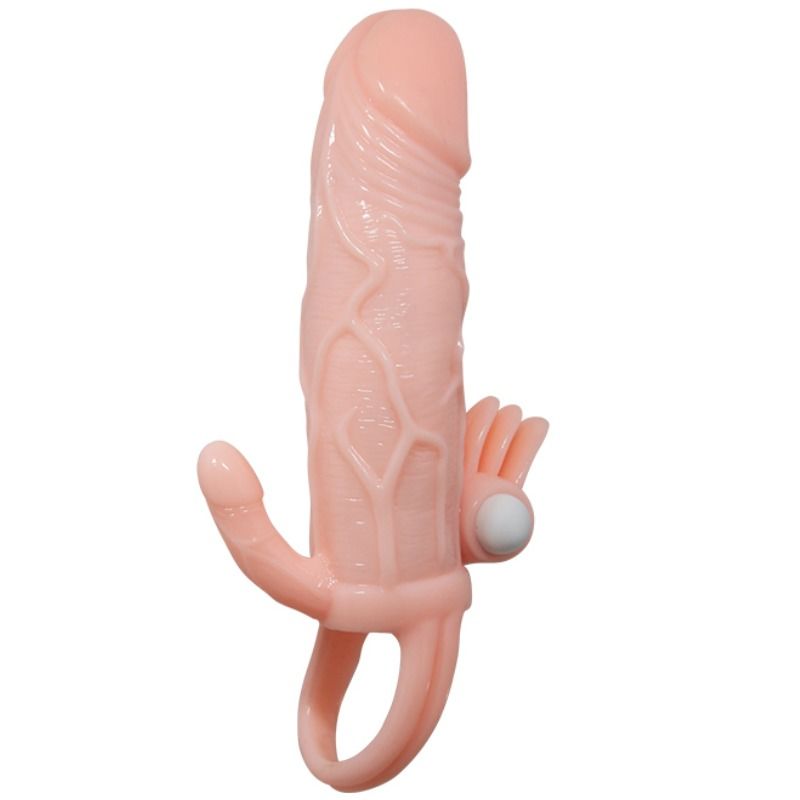 Baile Brave Man Guaina per Pene Realistica con Stimolatore Clitoride e Anale 16,5 cm – immagine 4