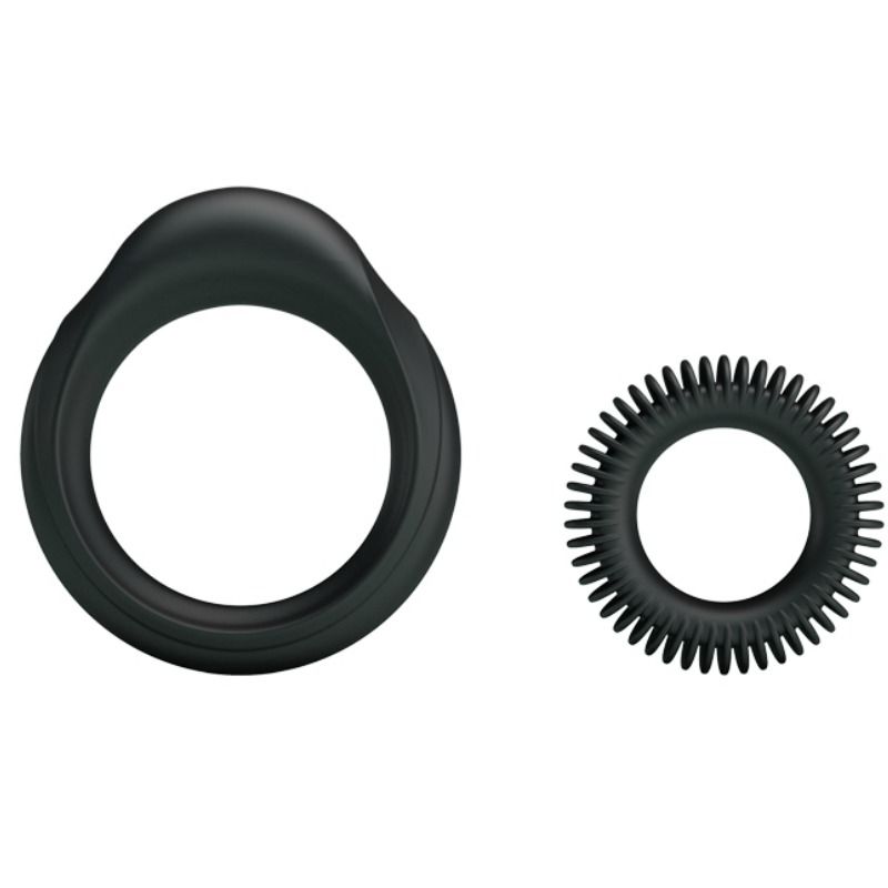 Baile Manhood Kit 2 Anelli in Silicone per Pene e Glande