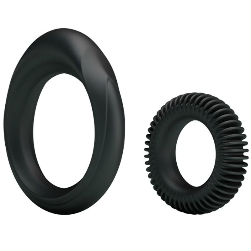 Baile Manhood Kit 2 Anelli in Silicone per Pene e Glande – immagine 2