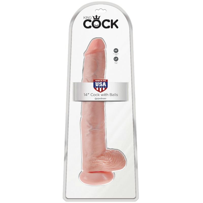 King Cock 14,75" Dildo Realistico con Testicoli 35,6 cm Carne – immagine 3