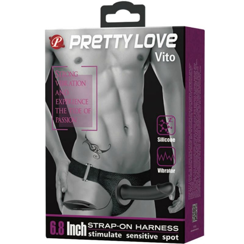 Pretty Love Vito Strap-On con Dildo Cavo Vibrante 17,3 cm – immagine 7