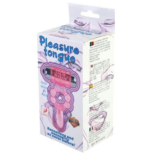 Baile Anello Vibrante in Silicone con Lingua 10 Ritmi Rosa – immagine 4