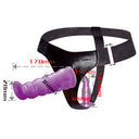 Baile Strap-On Doppio Dildo Punto G con Imbracatura Lilla 17 cm – immagine 2