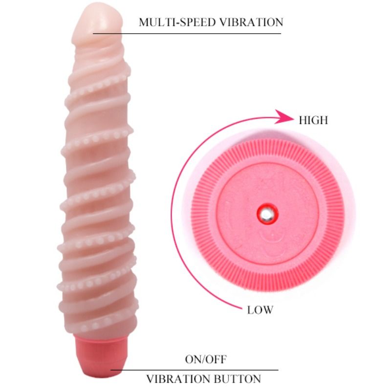 Baile Flexi Vibe Vibratore Realistico Flessibile a Spirale 19,5 cm – immagine 6