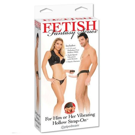 Fetish Fantasy Strap-On Cavo Vibrante per Lui e Lei 15 cm Naturale