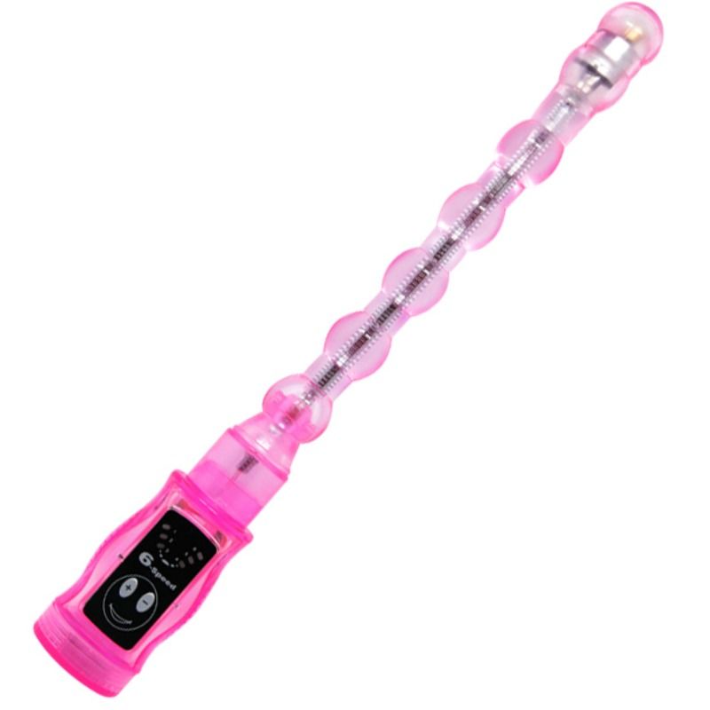 Baile Distortion Stimolatore Anale a Sfere Vibrante Pieghevole Rosa