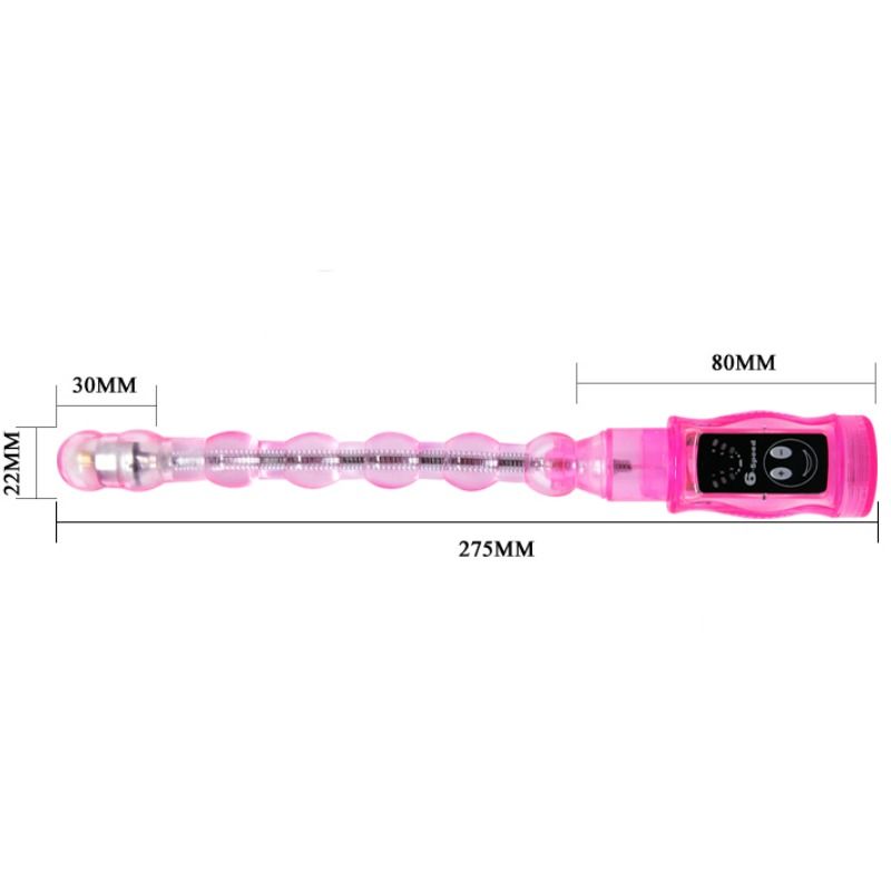 Baile Distortion Stimolatore Anale a Sfere Vibrante Pieghevole Rosa – immagine 5