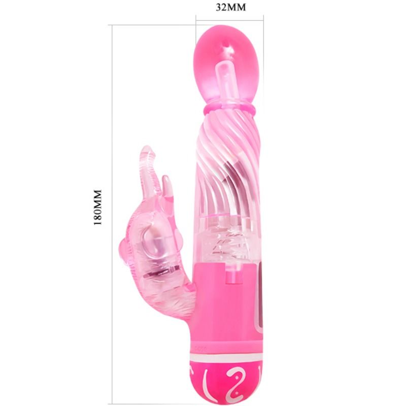 Baile Vibratore Rabbit Multivelocità Testurizzato Rosa – immagine 5