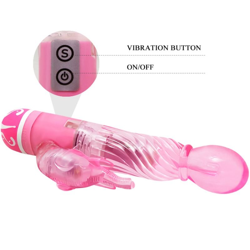 Baile Vibratore Rabbit Multivelocità Testurizzato Rosa – immagine 7