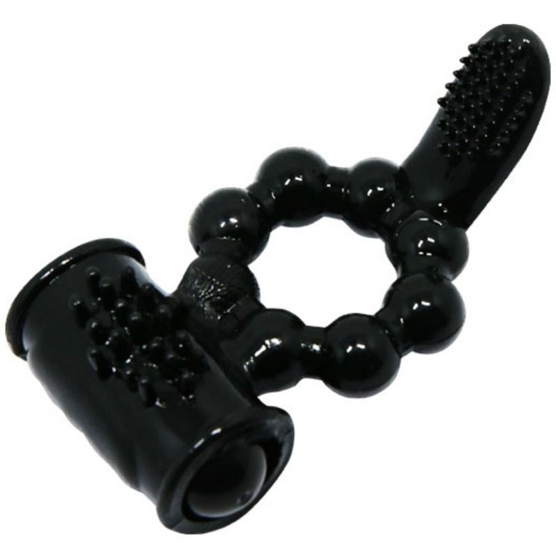 Baile Sweet Ring Anello Vibrante con Doppio Stimolatore Nero