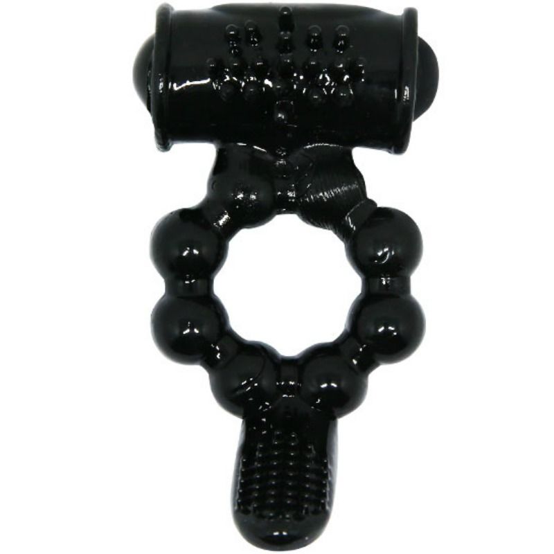 Baile Sweet Ring Anello Vibrante con Doppio Stimolatore Nero – immagine 2