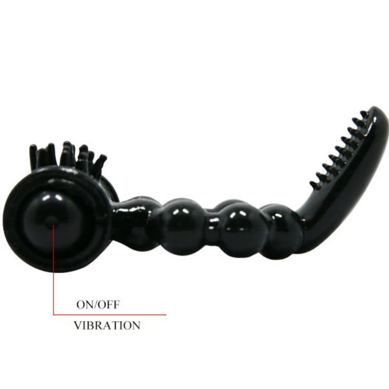 Baile Sweet Ring Anello Vibrante con Doppio Stimolatore Nero – immagine 3
