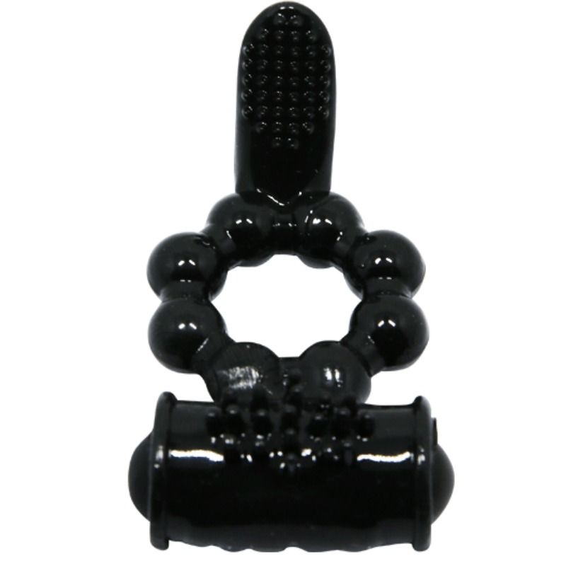 Baile Sweet Ring Anello Vibrante con Doppio Stimolatore Nero – immagine 4