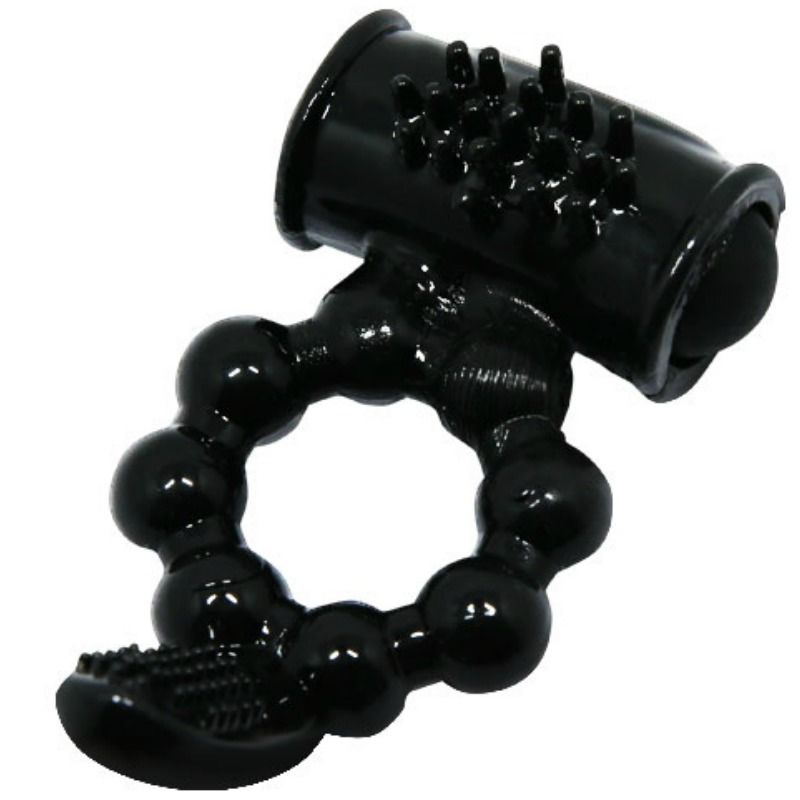 Baile Sweet Ring Anello Vibrante con Doppio Stimolatore Nero – immagine 6