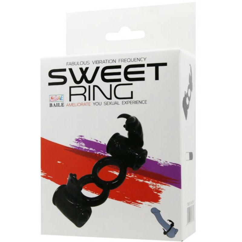 Baile Sweet Ring Anello Doppio Vibrante con Doppio Coniglio – immagine 5