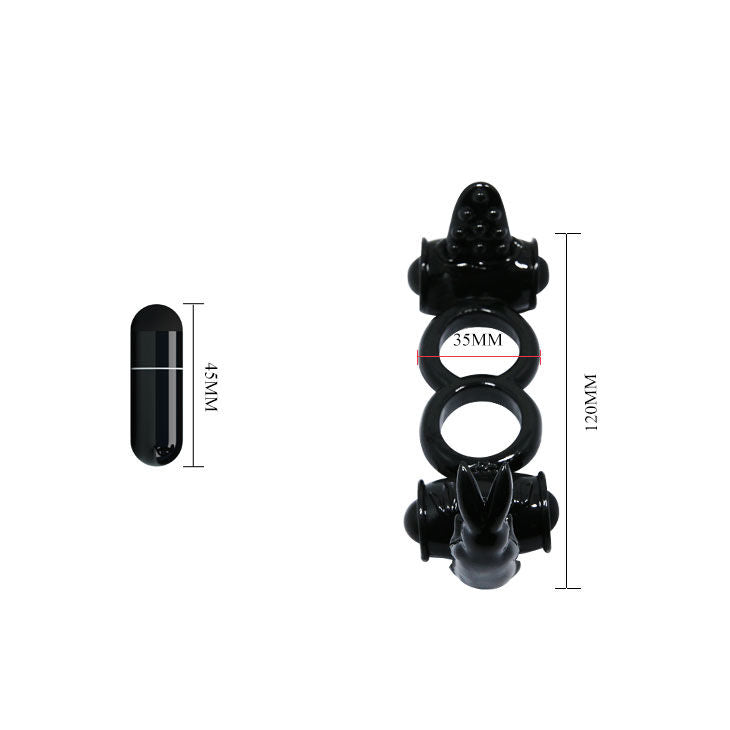 Baile Sweet Ring Anello Doppio Vibrante con Doppio Coniglio – immagine 6