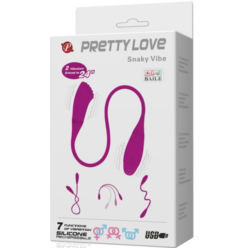 Pretty Love Snaky Vibe Vibratore Doppio 2 Motori Ricaricabile – immagine 7