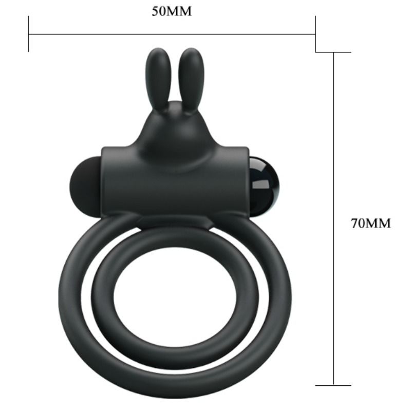 Pretty Love Osmond Doppio Anello Vibrante in Silicone – immagine 5