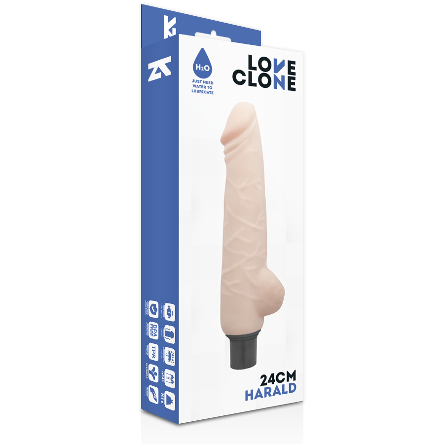 Loveclone Harald Vibratore Realistico Autolubrificante 24 cm – immagine 4