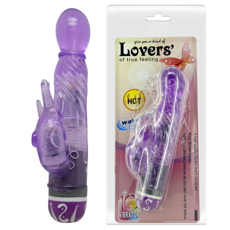 Baile Vibratore Rabbit Testurizzato Lilla 10 Funzioni – immagine 3