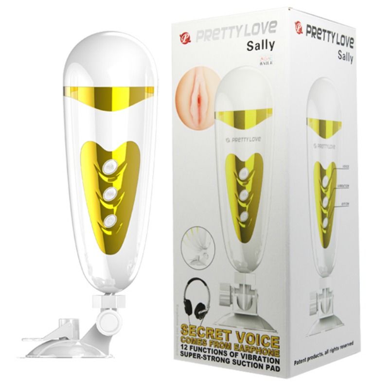 Pretty Love Sally Masturbatore Vibrante con Audio e Ventosa – immagine 11