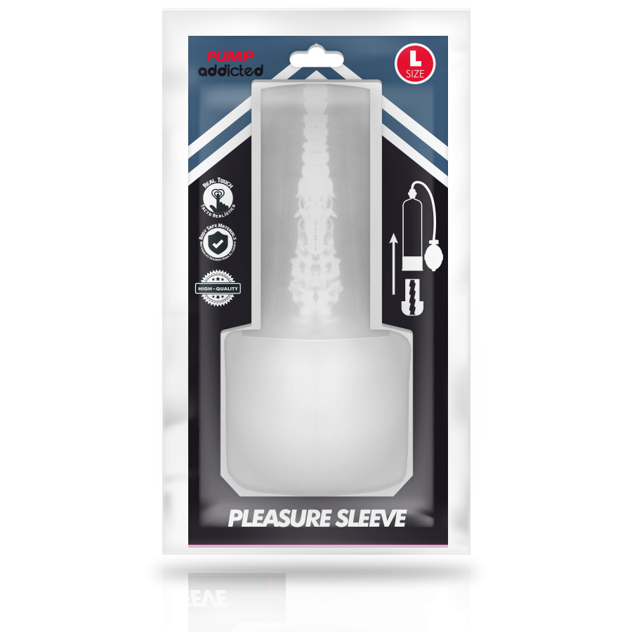 Pump Addicted Manicotto Masturbatore Trasparente per Pompe Taglia L – immagine 3