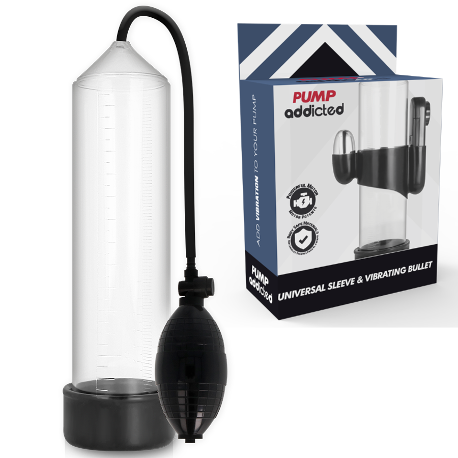 Pump Addicted RX3 Pompa per l'Erezione con Proiettile Vibrante Trasparente