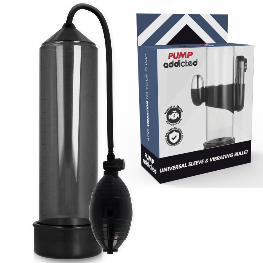 Pump Addicted RX3 Pompa per l'Erezione con Proiettile Vibrante Nero