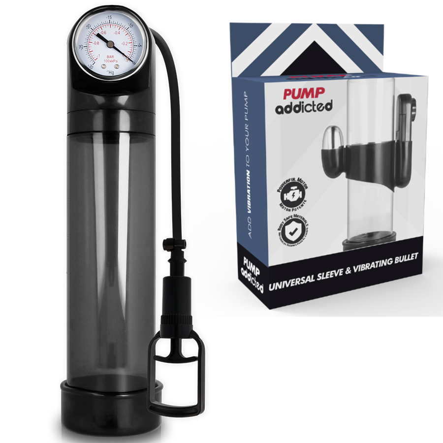 Pump Addicted RX9 Pompa per l'Erezione con Proiettile Vibrante Nero