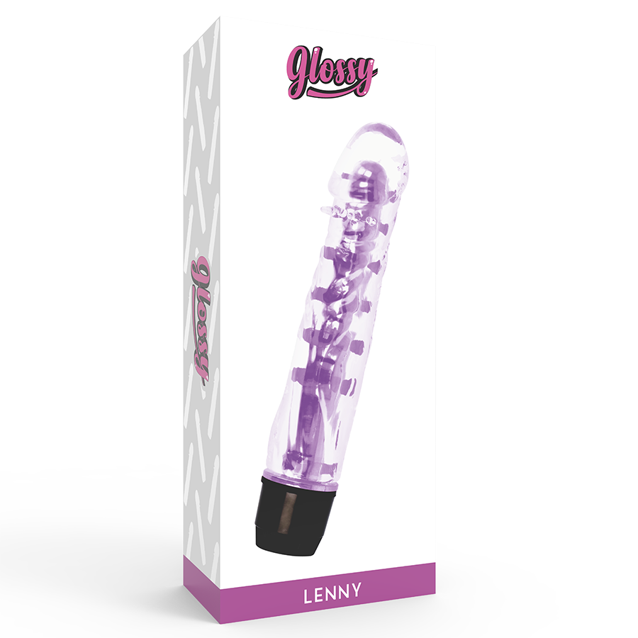 Glossy Lenny Vibratore Jelly Viola – immagine 4