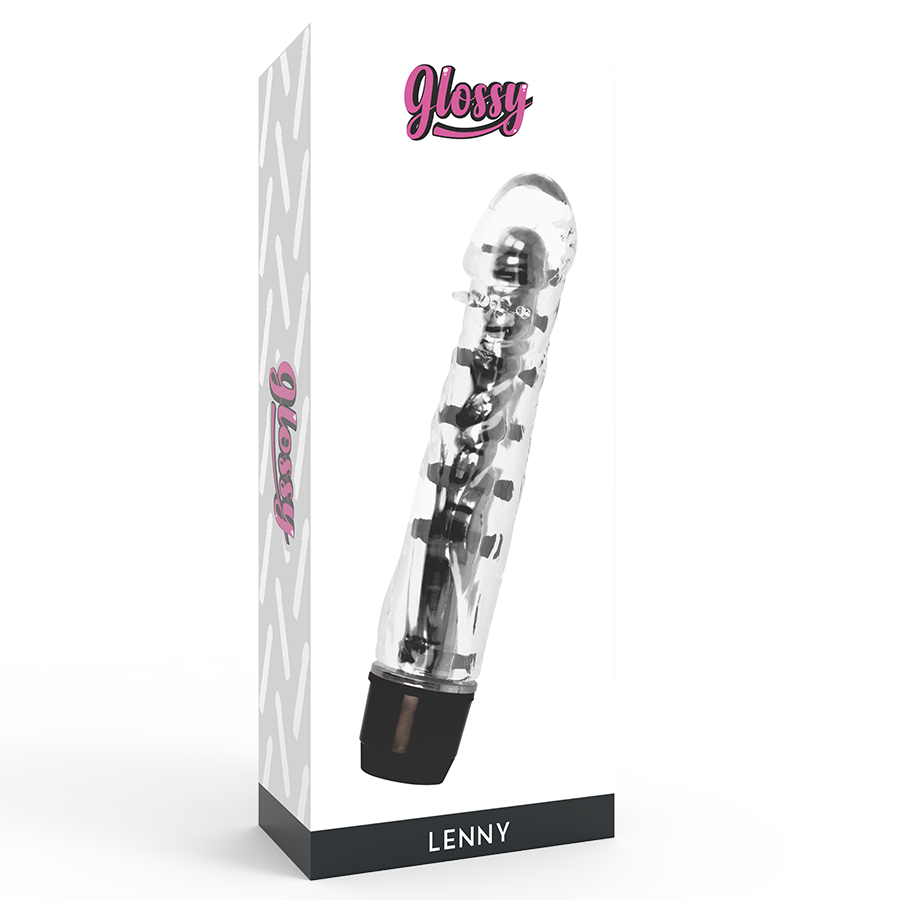 Glossy Lenny Vibratore Jelly Nero – immagine 4