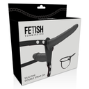 Fetish Submissive Strap-On Doppia Penetrazione in Silicone Nero – immagine 5