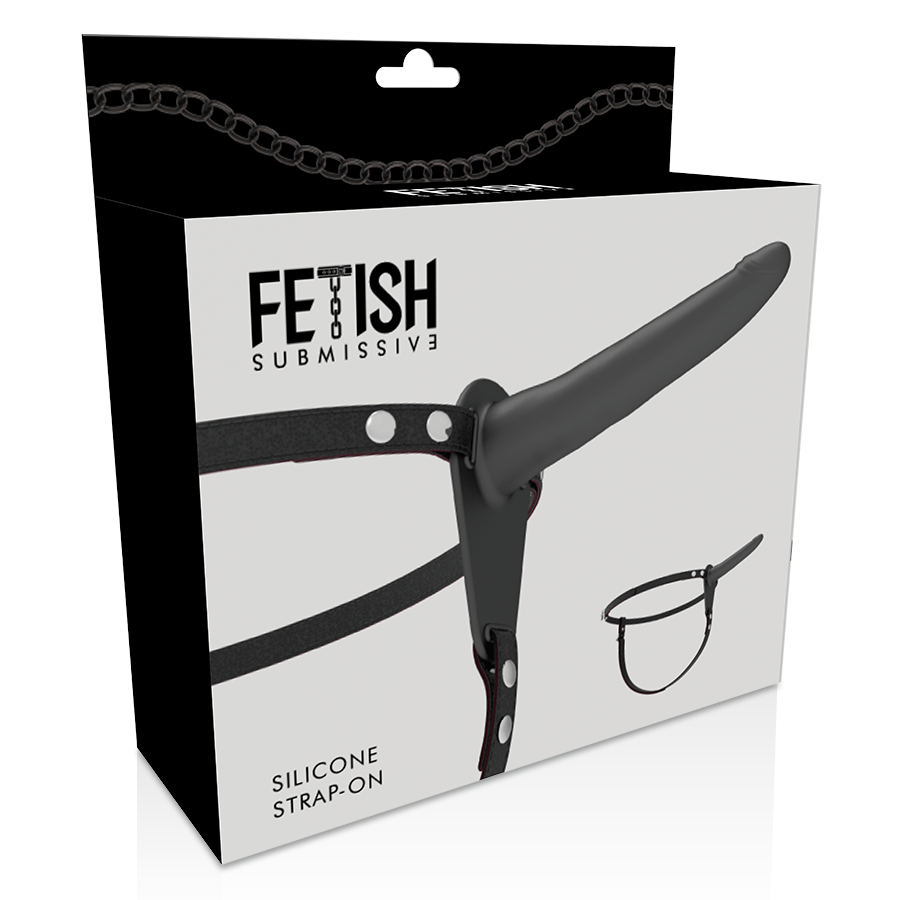 Fetish Submissive Strap-On in Silicone Classico Nero 15 cm – immagine 5