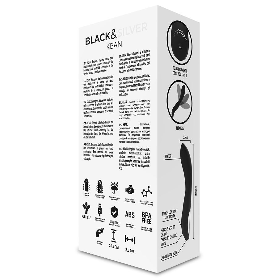 Black&Silver Kean Vibratore Touch Control – immagine 10