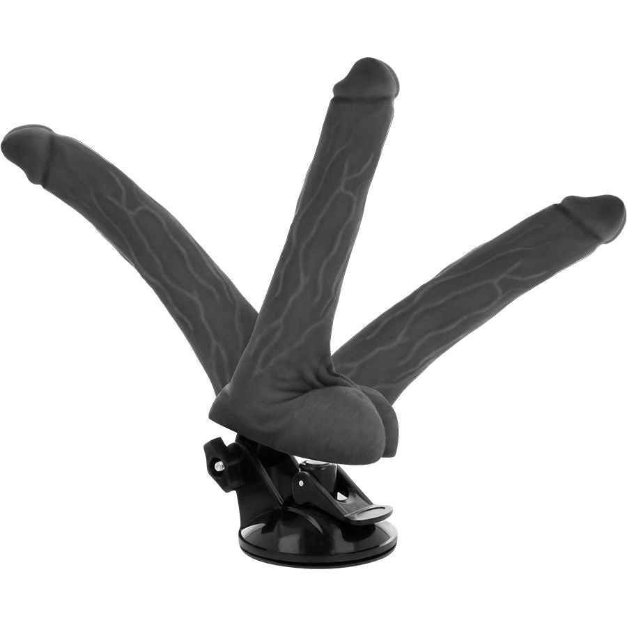 Basecock Vibratore Realistico Snodabile con Telecomando Nero 18,5 cm – immagine 3