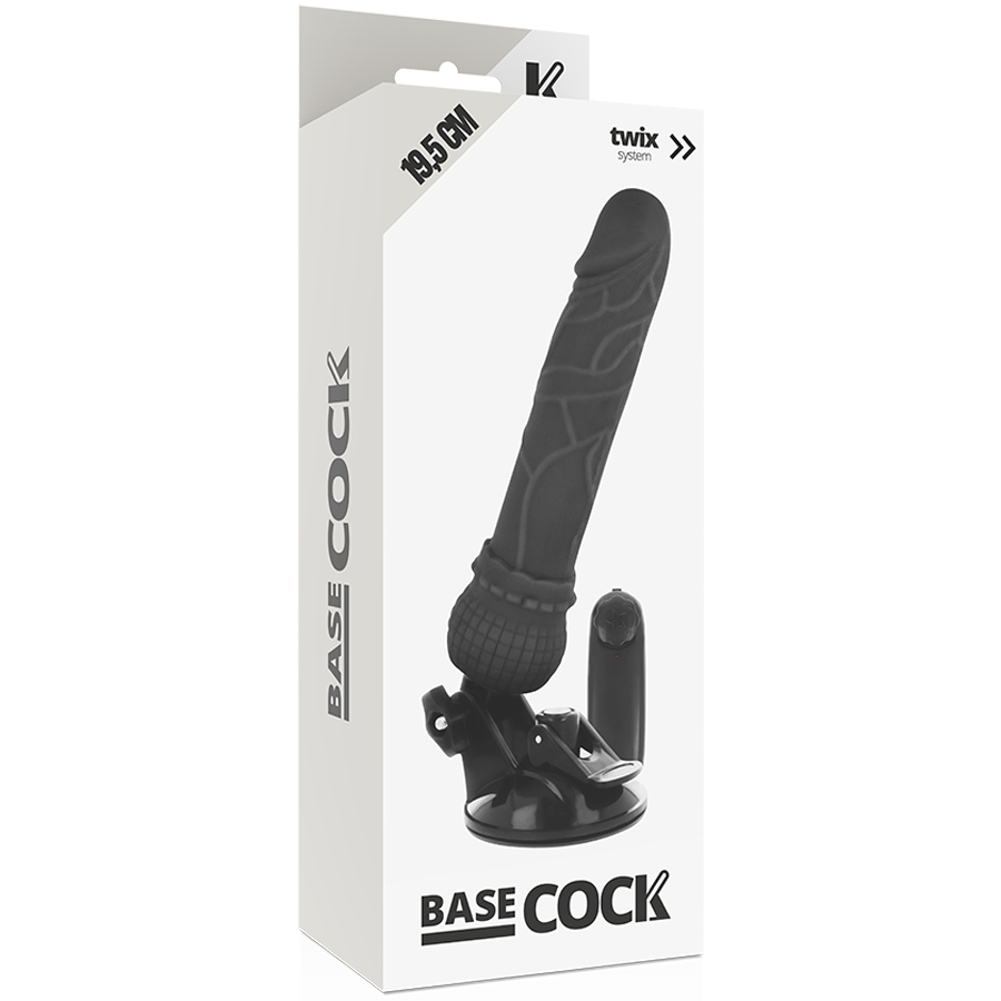 Basecock Vibratore Realistico con Telecomando Nero 19,5 cm Velocità Regolabile – immagine 4