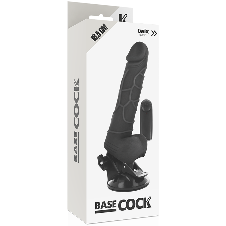 Basecock Vibratore Realistico con Telecomando Nero 18,5 cm Velocità Regolabile – immagine 4
