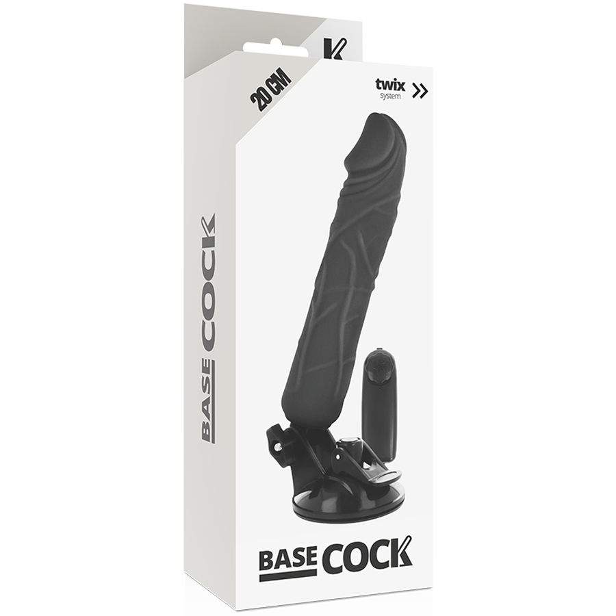 Basecock Vibratore Realistico con Telecomando Nero 20 cm Velocità Regolabile – immagine 4