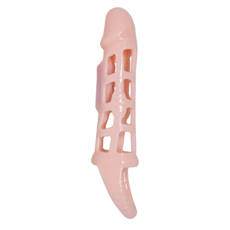Baile Guaina Estensore Pene Vibrante con Cinturino Naturale 13,5 cm