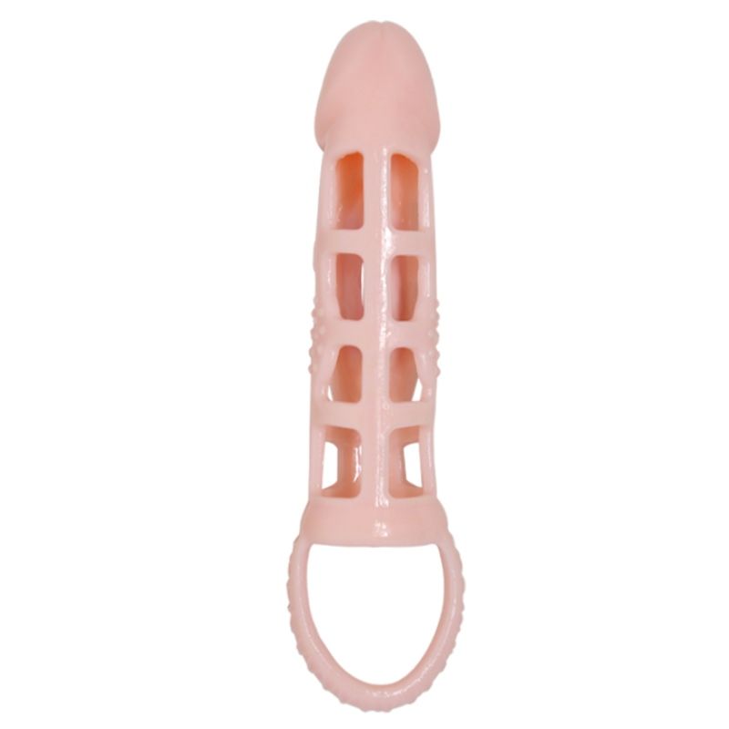 Baile Guaina Estensore Pene Vibrante con Cinturino Naturale 13,5 cm – immagine 5