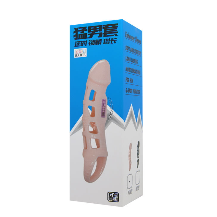 Baile Guaina Estensore Pene Vibrante con Cinturino Naturale 13,5 cm – immagine 7