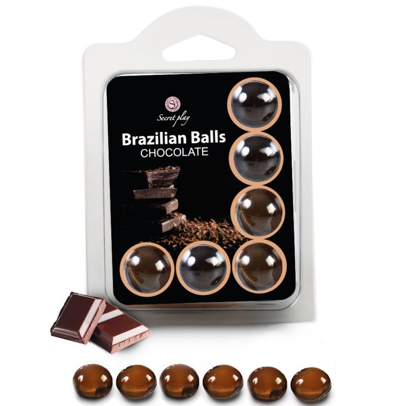 Secretplay palline brasiliane cioccolato set 6 pezzi