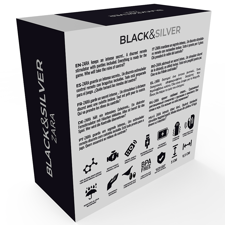 Black&Silver Zara Stimolatore con Telecomando e Slip in Omaggio – immagine 5