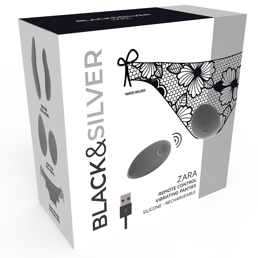 Black&Silver Zara Stimolatore con Telecomando e Slip in Omaggio – immagine 3